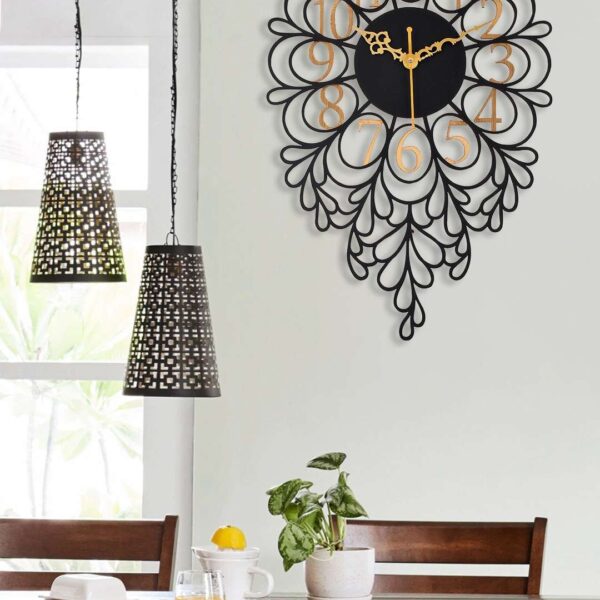 Wooden Silent Non-Ticking Wall Clock for Home Stylish Latest Designer Wall Clock for Home Living Room Bedroom Office Hall